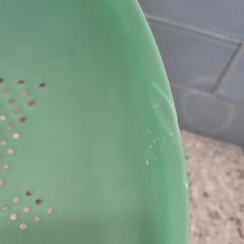 Vintage Tupperware Jadeite Green Colander Strainer‎ Starburst 339-2 Made in USA
